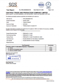 Kết quả test túi PE Liner Jumbo của SGS